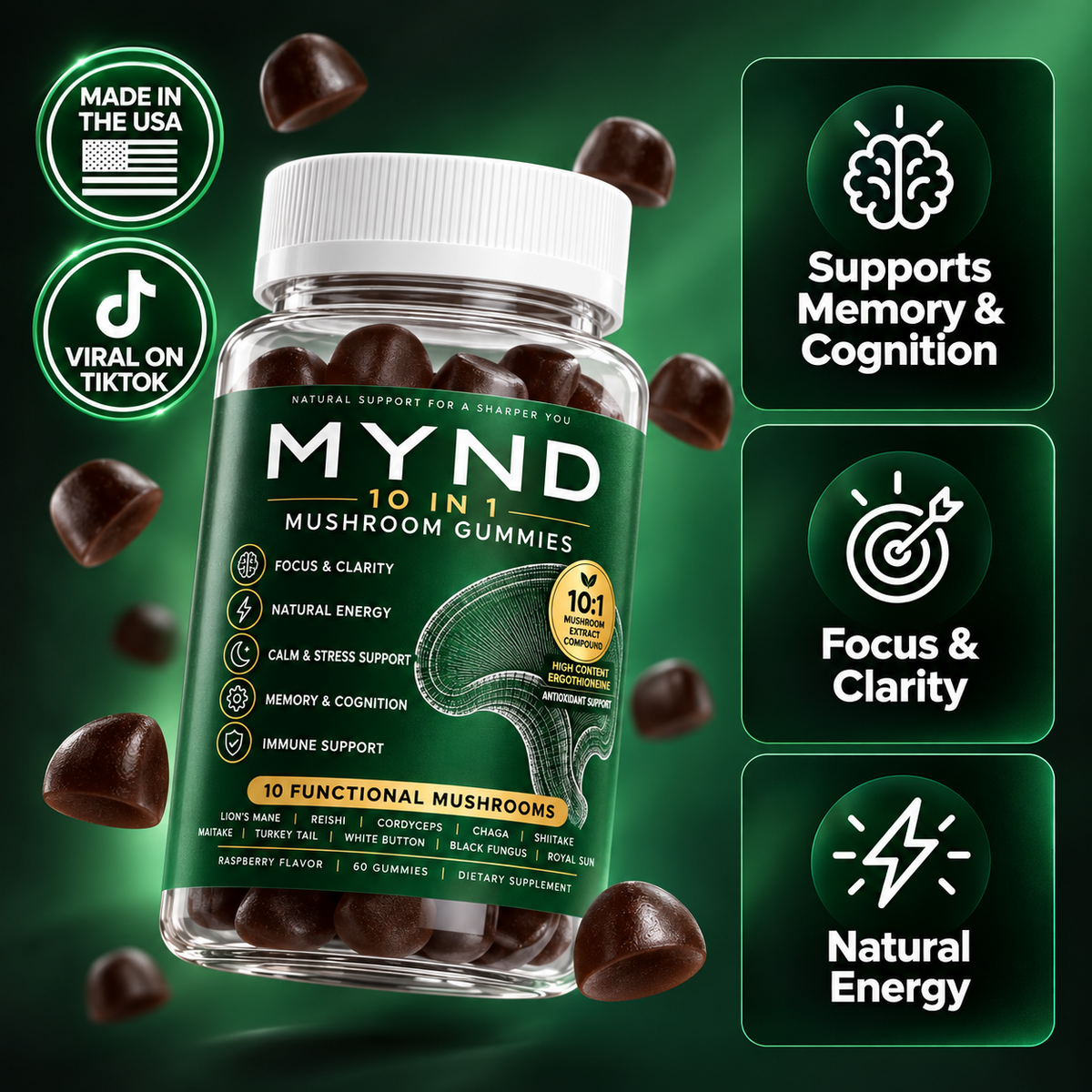 10-in-1 Mushroom Daily Gummies